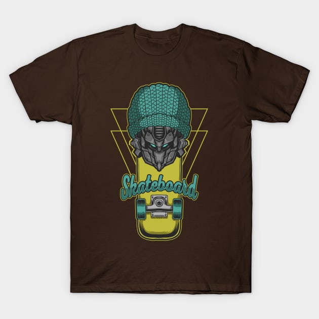 Urban Robot Skater T-Shirt by Acid_rain